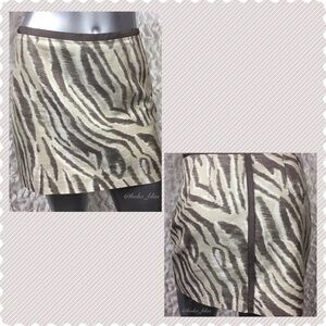 LOFT | Ann Taylor Silk Animal Print Mini Skirt